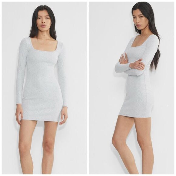 Babaton aritzia contour sumac long sleeve square neck mini dress size XS - Picture 7 of 7